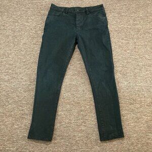 Neuw Ray Tapered Northern Black stretch Jeans Mens Size W31 L34 Denim Button Fly